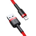 Miniatyrbild 1 av 6: USB till Lightning-kabel - Cafule - CALKLF-A09 - 0,5 m - 2,4 A - Röd