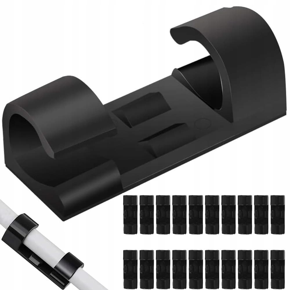 20-Pack Självhäftande Kabelhållare - Kabelclips