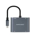 Miniatyrbild 4 av 4: Tillbehör för nanokabelkabel - 10.16.4305 - NANOCABLE - USB-C till 2xHDMI/USB2.0/PD-omvandlare 15 cm, färggrå