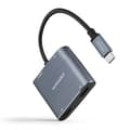 Miniatyrbild 1 av 4: Tillbehör för nanokabelkabel - 10.16.4305 - NANOCABLE - USB-C till 2xHDMI/USB2.0/PD-omvandlare 15 cm, färggrå
