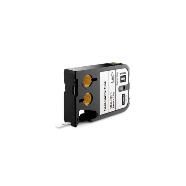 Värmekrympetiketter - DYMO - XTL - 6 mm x 2,9 m - Svart på vitt - 3:1
