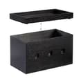 Miniatyrbild 6 av 6: Relaxdays Bamboo Cable Box, Kompakt, Universal, Praktisk, Office Cable Organizer HxBxD: 16,5x25,5x14cm, Svart