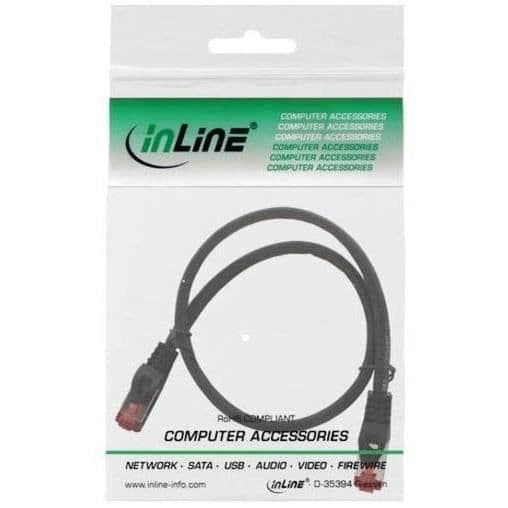 InLine 76903S S-FTP anslutningskabel (250 MHz halogenfri koppar 3 meter) svart