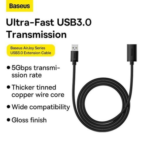 USB2.0 Förlängningskabel /1,5M Svart-b00631101111-00