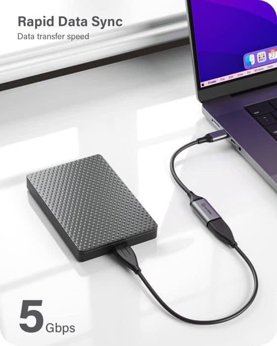 Tillbehör för Alogic-kabel - ULCAA-SGR - Super Ultra USB 3.1 USB-C auf USB-A Adapter 15cm grå