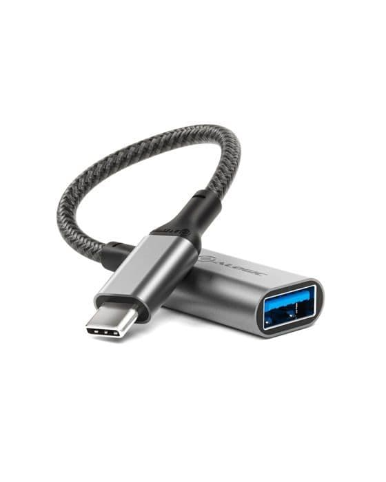 Tillbehör för Alogic-kabel - ULCAA-SGR - Super Ultra USB 3.1 USB-C auf USB-A Adapter 15cm grå