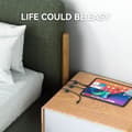 Miniatyrbild 2 av 4: AGPTEK magnetisk buntband, set med 3 kabelhållare, magnetiska kabelklämmor för USB-kabel, laddningskabel, HDMI-kabel, svart