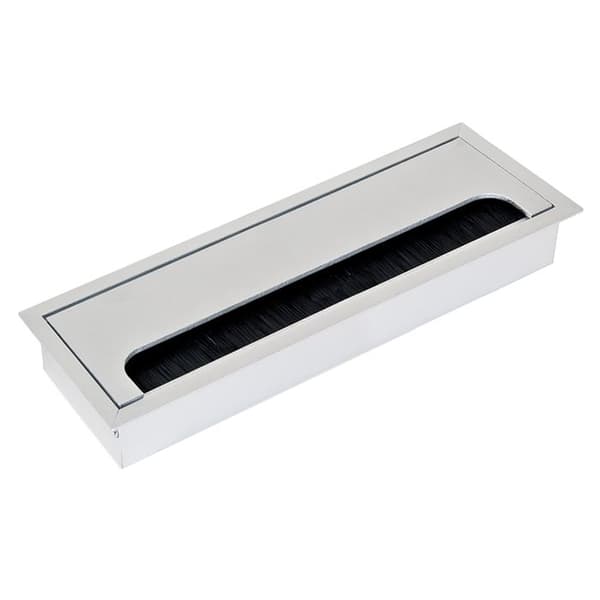 Kabelgenomgång - EMUCA - Quadrum - Rektangulär - Matt anodiserad aluminium - Fällbart lock