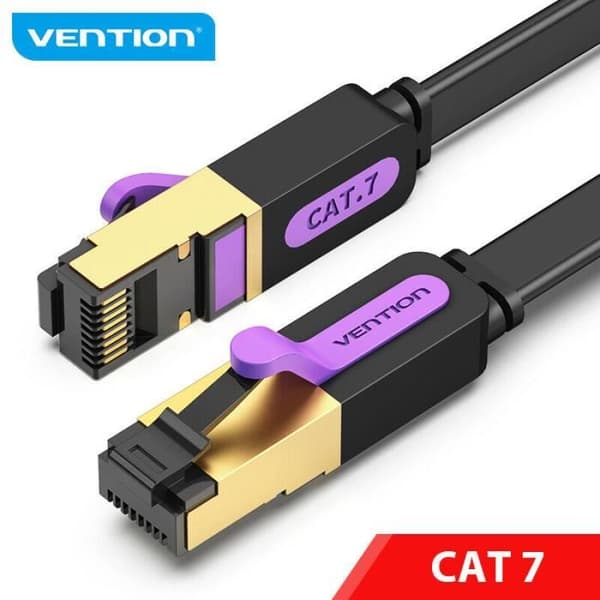 VENTION Cat 7 plattskärmad 10Gbps snabbhastighets RJ45 Ethernet-kabel 5m