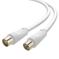Miniatyrbild 2 av 4: TV-antennkabel - LinQ - Hane Hona - 3m - Koaxial 9.5mm - Vit PVC