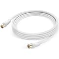 Miniatyrbild 1 av 4: TV-antennkabel - LinQ - Hane Hona - 3m - Koaxial 9.5mm - Vit PVC
