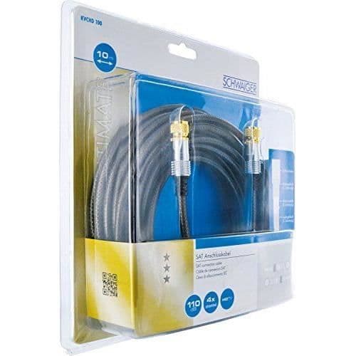 Schwaiger empfa ¤ngerkabel satellit - 110 dB-kontakt f 10 m svart