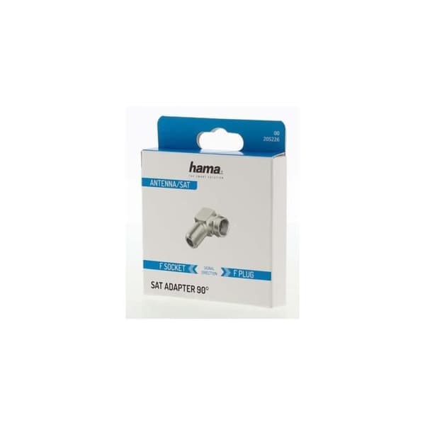 SAT-adapter, F-hankontakt - F-honkontakt, 90°