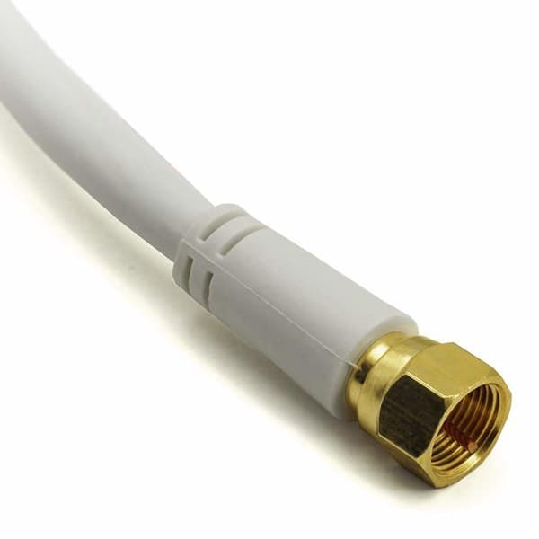 Skt - MAK30003 - Koaxialmodem eller satellitantennkabel 3 m F-kontakt Guldplatta Triple White Shielding