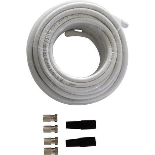 Satellitanslutningssats 4 F-hankontakter, 2 gummigenomföringar, 30 m kabel Wittenberg Antennen K-102942-10