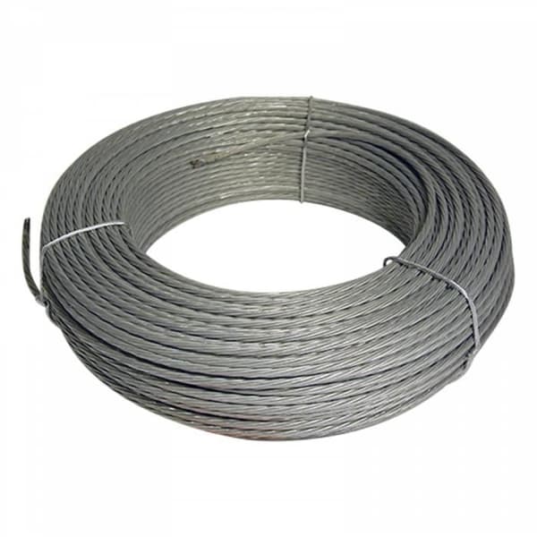 Stålkabel 4mm diameter (Ø 4mm) Galvaniserad 100mt