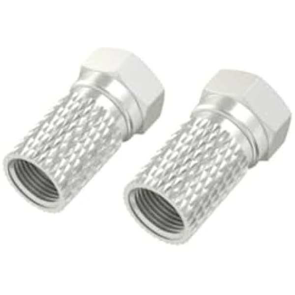 Fiche F hane - HAMA - 8,0 mm - 2 stycken - Montering på SAT-kabel - Optimerat invändigt gänga