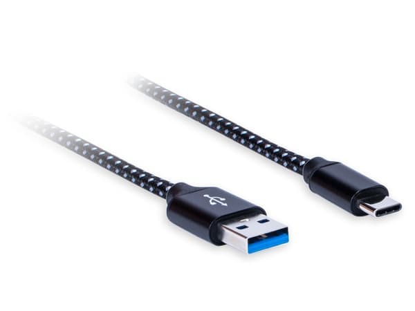USB-C (hane) - USB 3.0 A (hane)-kabel, längd: 1,8 m AQ Premium