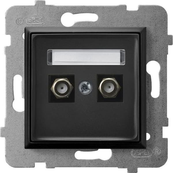 Ospel - GPA-2UF/m/33 - Antennuttag ARIA av typ F dubbel svart metall Svart
