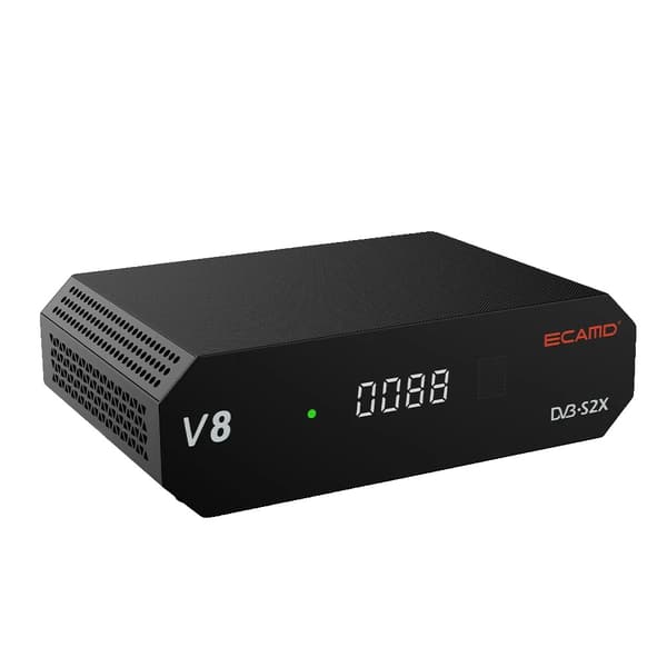 Satellitmottager, indbygget 2.4G WiFi, understøtter streamingindhold,ECAMD V8