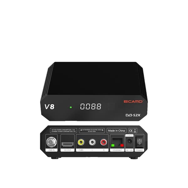 Satellite-modtager, DVB-S/S2/S2X understøttelse, indbygget 2.4G WiFi,ECAMD V8