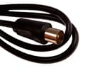 Miniatyrbild 3 av 4: Cdl mikro-TV-antennkabel med hane-hane guldplåtskontakter och honadapter - Svart - 0,5 M