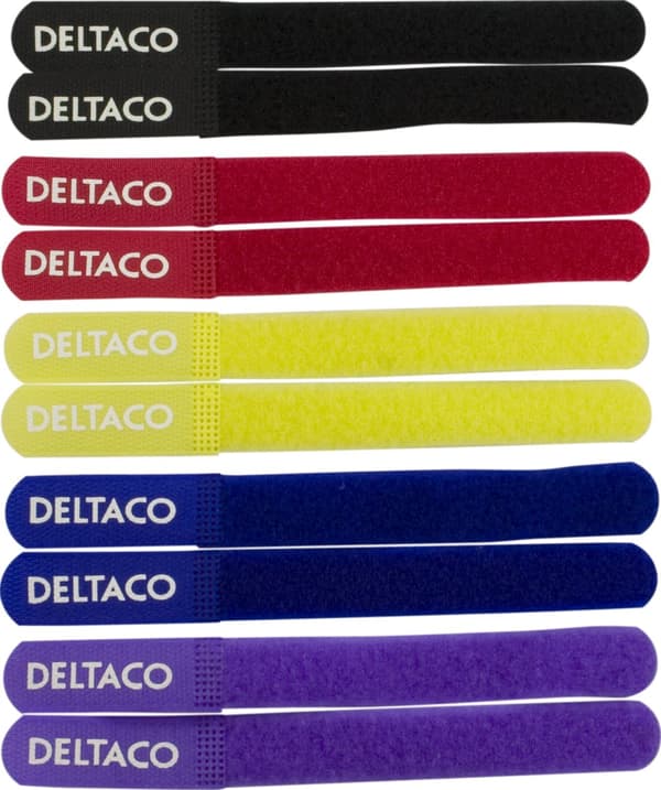 Cable sorting kit, Velcro straps in different colors 10-pack