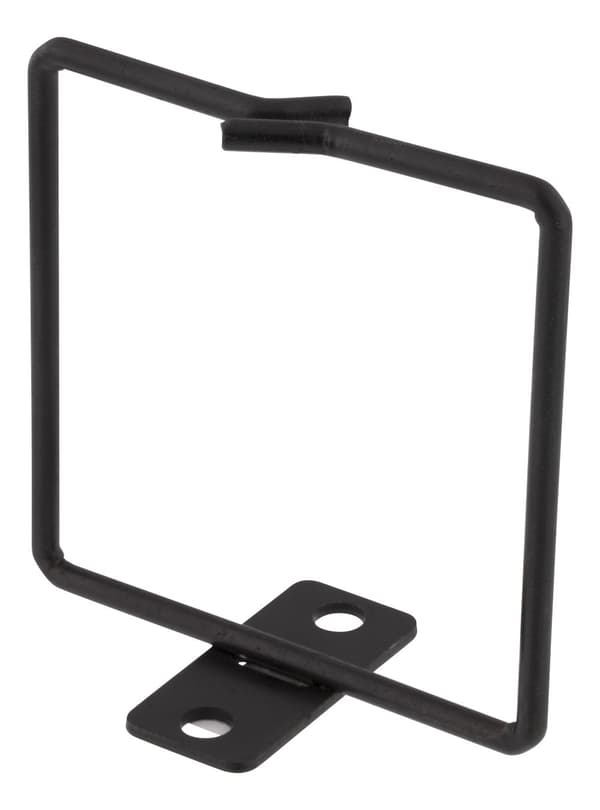 Cable hook for vertical 19" mounting, 80x80mm, metal, black