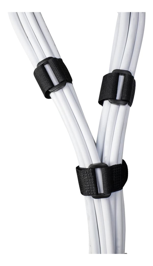 Hook loop fastener cable ties width 20mm 18cm 10pack