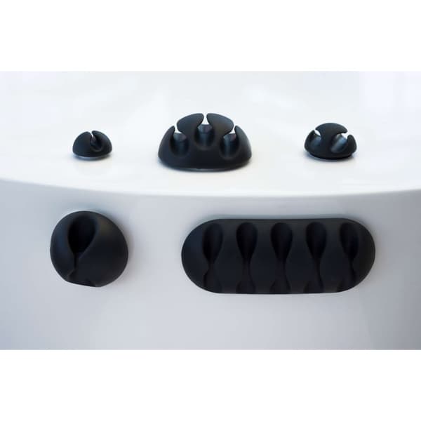 DESIRE2 Kabelklips Tidy 10pack Svart 4x1 kabel, 2x2 kabler, 2x3 kabler, 2x4 kabler