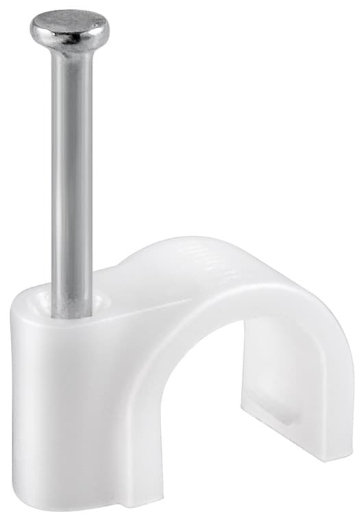 Kabelclips 8 mm, hvid