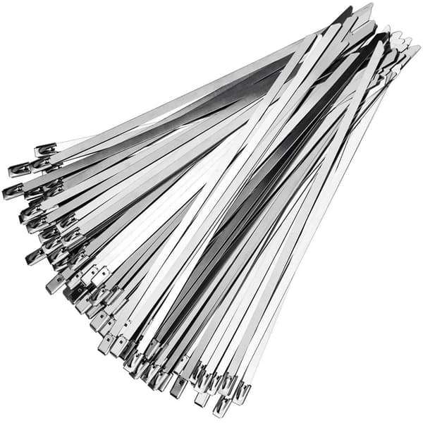 100x Buntband, Rostfritt Stål - 25 cm