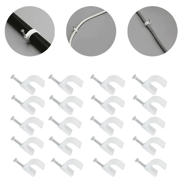 20stk Sikre dine kabler med vores premium kabelclips 10-14mm