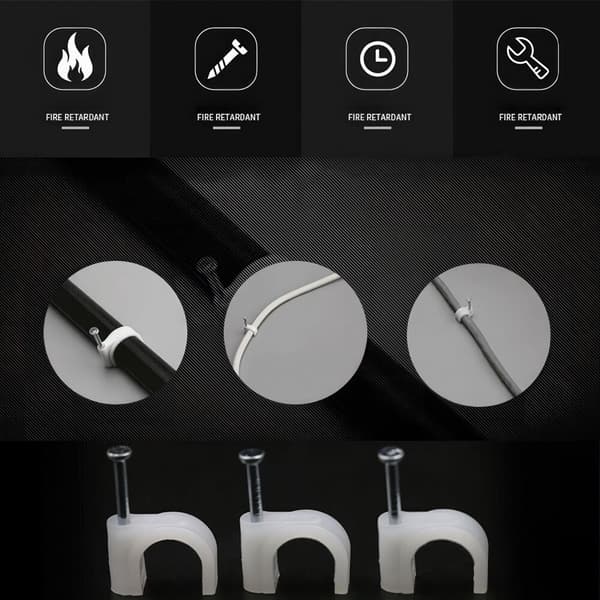 20stk Sikre dine kabler med vores premium kabelclips 3-5mm
