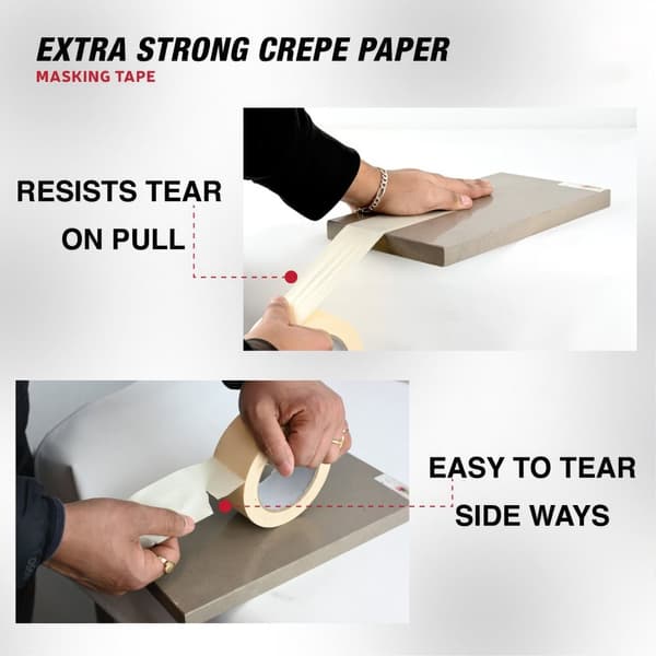 1 Maskingtape til let rivning ved DIY-maling 24mm x 50m