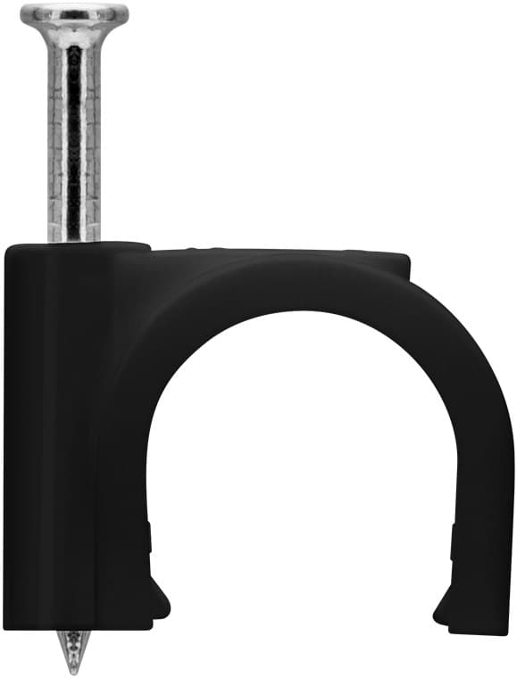 Kabelclips 12 mm, sort