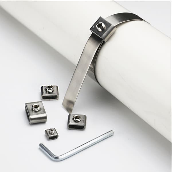 Nippuside solki 304 ruostumatonta terästä 50 kpl Hopea 10 mm