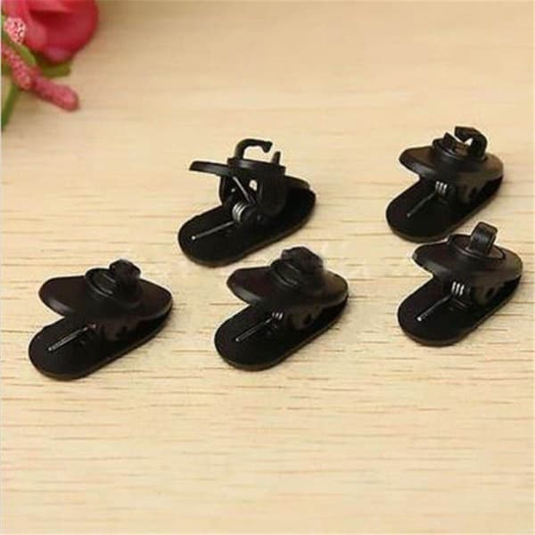 Øretelefon wire clips - fastgør øretelefonen på din skjorte 10-pack