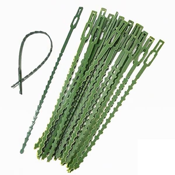 INF 50 förpackningar 11 cm Trädgårdsväxtslips, knytslips, vridslips med dragkedja för klätterväxter Grön