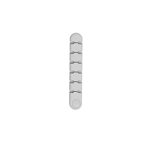 INF Selvklæbende kabelholder, kabelclips med 6 slidser Hvid