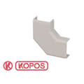 Miniatyrbild 2 av 2: Plan vinkel för elektrisk gjutning - KOPOS - 32 x 15 mm - Vit - PVC
