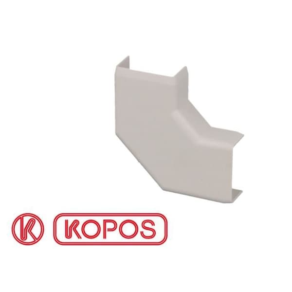 Plan vinkel för elektrisk gjutning - KOPOS - 32 x 15 mm - Vit - PVC