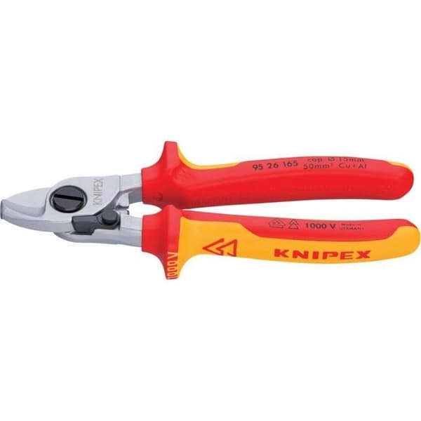 Kabelklipp med fjäder i två material Iso - KNIPEX - 95 26 165 - Isolerad VDE 165mm