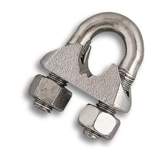 Bromsok kabelklämma - Förzinkat stål - För kabel Ø 12 mm