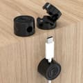 Miniatyrbillede 4 af 5: INF 6-pak Kabelholdere til Skrivebord, Magnetisk Ledningsholder Sort