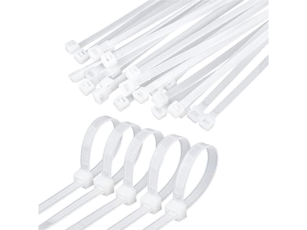 100-Pack Buntband / Kabelband - Vit