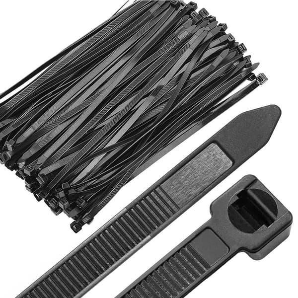 100-Pack Buntband / Kabelband - Svart