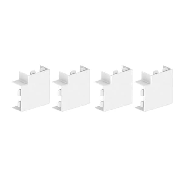 Platta vinkel - GGK - 15x30mm - Vit - PVC - Paket med 4 för elektrisk list
