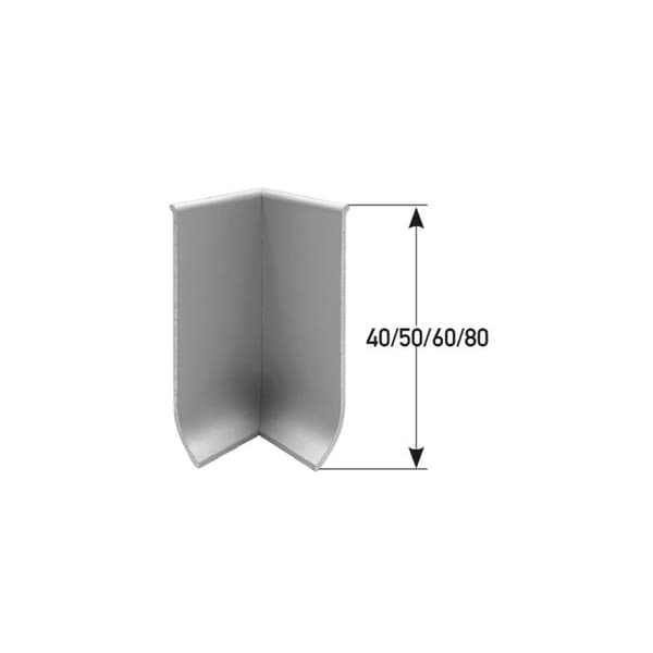 PROVISTON Inre vinkel för metalllist 30 x 30 x 100mm svetsad Silver