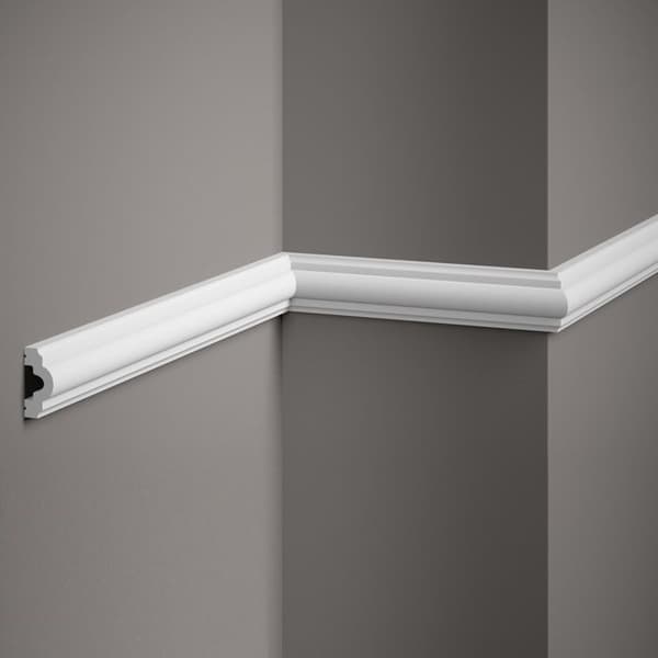 PROVISTON Dekorativ list 18 x 40 x 2000 mm Vit Vägglist Väggdekoration Hög kvalitet